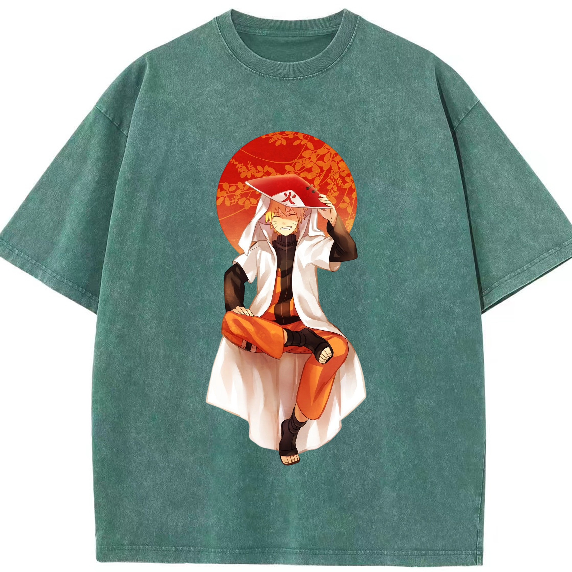 （画像用） NARUTO -ナルト- うずまき ナルト Uzumaki Naruto 綿100% ヴィンテージ風 半袖Tシャツ（フロントプリント）